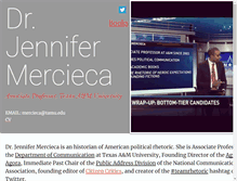 Tablet Screenshot of jennifermercieca.com